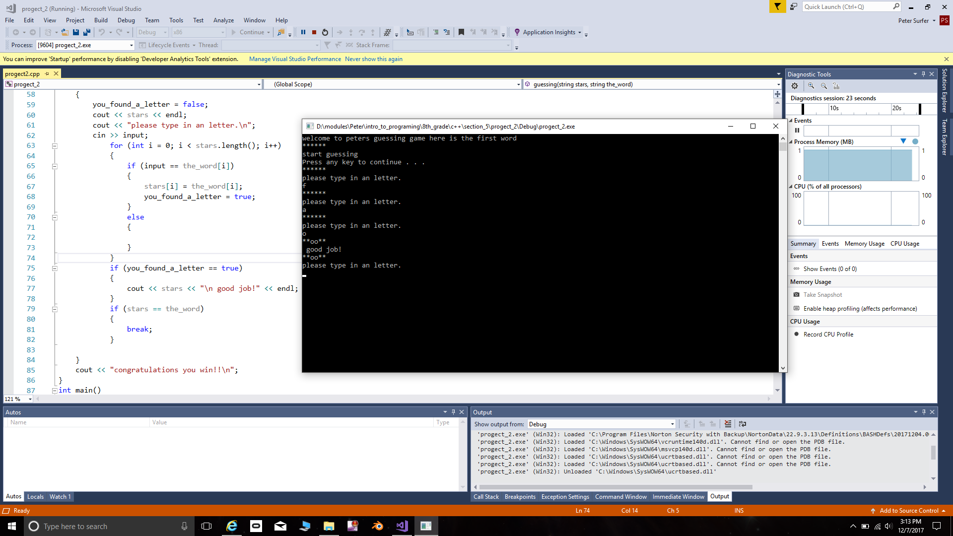 section6 project 2 in action